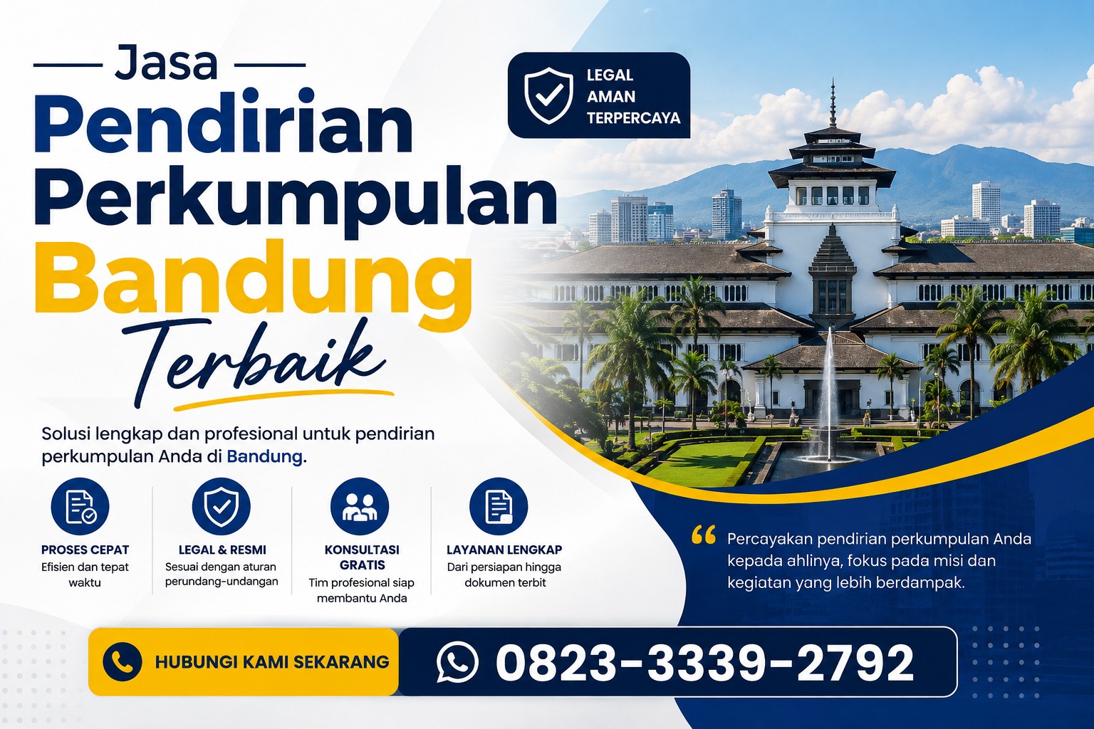 Jasa Pendirian Perkumpulan Bandung Terbaik