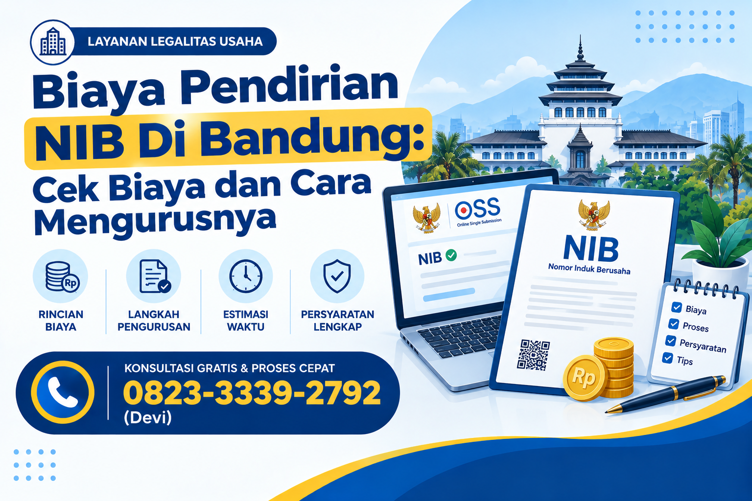 Biaya Pendirian NIB Bandung: Cek Biaya dan Cara Mengurusnya