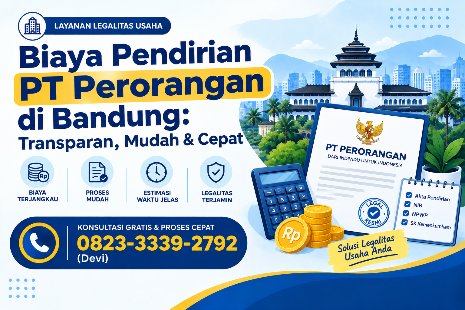 Biaya Pendirian PT Perorangan Bandung: Hemat dan Mudah