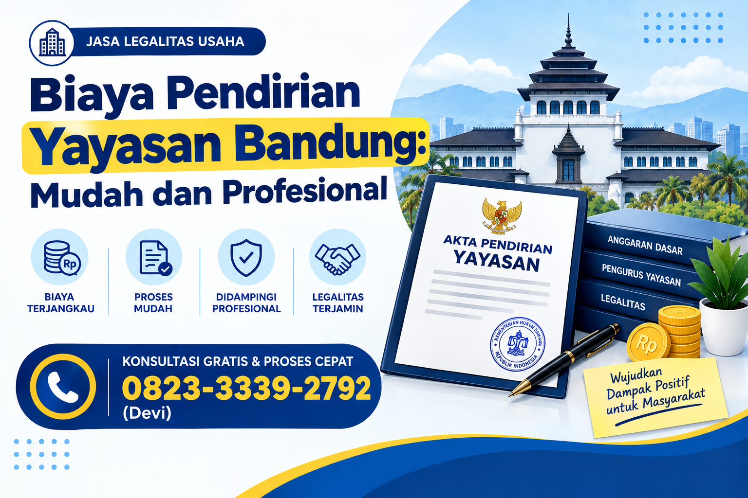 Biaya Pendirian Yayasan Bandung: Mudah dan Profesional