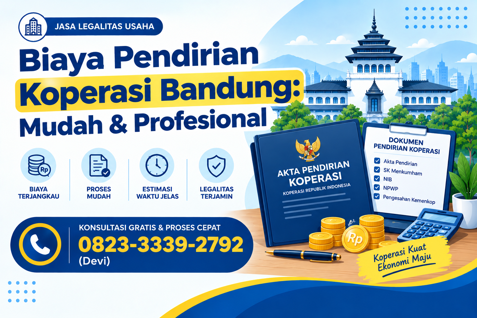 Biaya Pendirian Koperasi Bandung: Mudah & Profesional