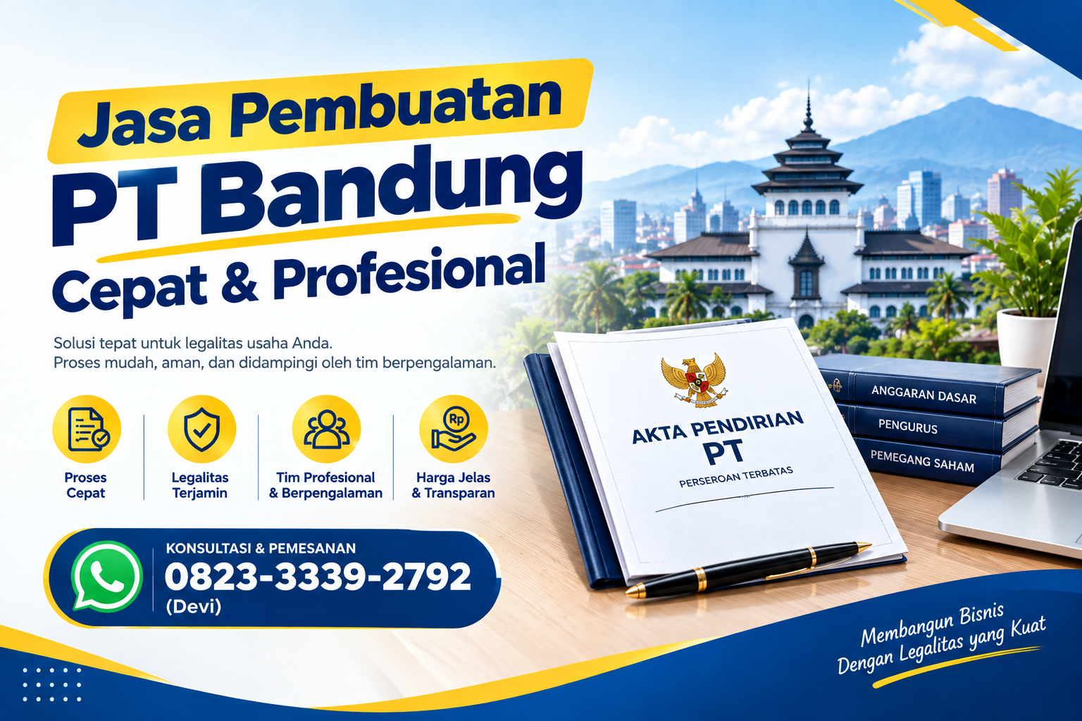 Jasa Pembuatan PT Bandung Cepat & Profesional