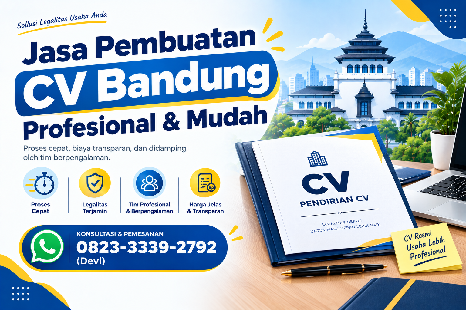 Jasa Pembuatan CV Bandung Profesional & Mudah