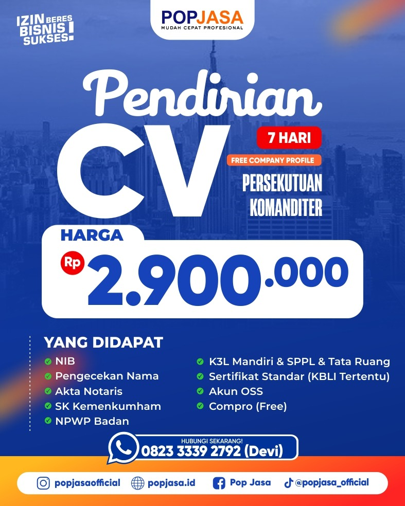 Jasa Pendirian CV Bandung