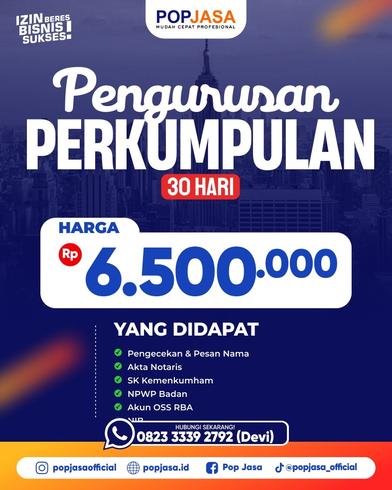 Jasa Pendirian Perkumpulan Bandung